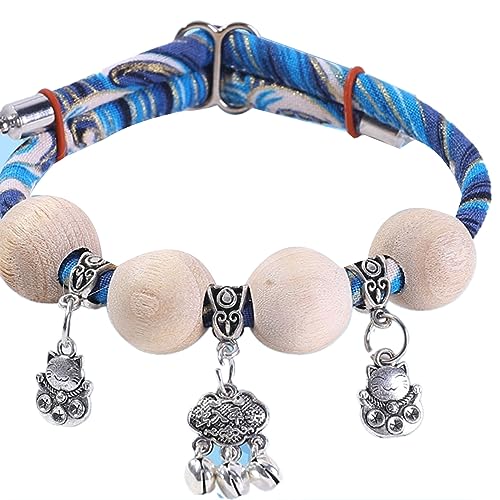 Yooghuge Katzenhalsband, Katzenhalsband mit chinesischem Langlebigkeitsschloss für kleine, mittelgroße Mädchen, Hunde, Katzenkostüm, Verlobungsglocken, Halsband für Katzen, Welpen, kleine, mittelgroße von Yooghuge