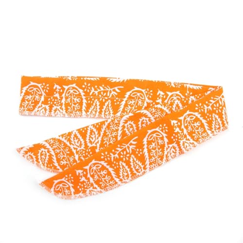 Yooghuge Kühlendes Halstuch Für Hunde An Heißen Tagen, Verhindert Hitzschlag, Kühlhalsband, Wiederverwendbarer Outdoor Kühlschal Mit Blumendruck, Sofort Kühlender Hundeschal, Großer (Orange) von Yooghuge