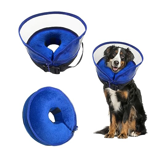 Yoolhamy Halskrause Hund Aufblasbares Hundehalsband 2-in-1 Verstellbares Schutzkragen für Hunde Erholung Halsband Nach Operationen Neutrieren Haustier Donut mit Leitwand Verhindert Beißen Kratzen Yoolhamy Halskrause Hund Aufblasbares Hundehalsband 2-in-1 Verstellbares Schutzkragen für Hunde Erholung Halsband Nach Operationen Neutrieren Haustier Donut mit Leitwand Verhindert Beißen Kratzen von Yoolhamy