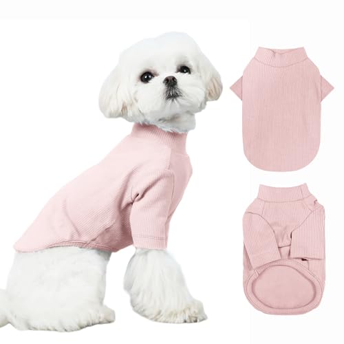 Yoolhamy Fleece-Pullover für kleine Hunde, Chihuahua, Herbst und Winter, hoher Kragen, warme Welpenkleidung, weiche Baumwolle, Haustierpullover, Mantel für kleine, mittelgroße Hunde, Katzen (Rosa, L) Yoolhamy Fleece-Pullover für kleine Hunde, Chihuahua, Herbst und Winter, hoher Kragen, warme Welpenkleidung, weiche Baumwolle, Haustierpullover, Mantel für kleine, mittelgroße Hunde, Katzen (Rosa, L) von Yoolhamy