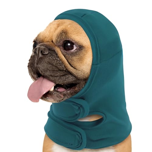 Yoolhamy Gehörschutz Hund Ohrenschutz Hunde Haustier Snood Kapuzenpullis Lärmschutz Ohrenschützer Elastischer Hundeohrmuffs No Shake Ear Wrap (Blau, M) von Yoolhamy