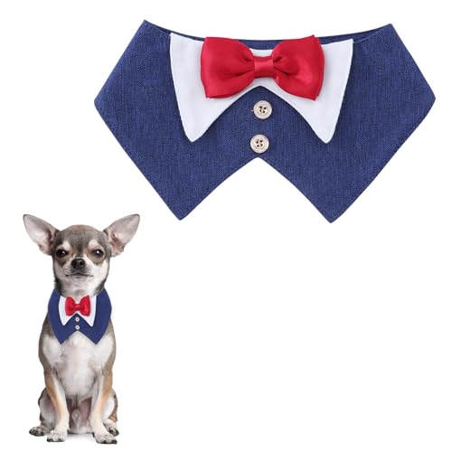 Yoolhamy Hunde Smoking Bandana, Fliege für Hunde Hochzeit, Haustier Dreieck Schal, Formale Hochzeit Party Hundehalstuch, Verstellbar Krawatte Haustier Anzug Fliege Bandana für Geburtstag Weihnachten Yoolhamy Hunde Smoking Bandana, Fliege für Hunde Hochzeit, Haustier Dreieck Schal, Formale Hochzeit Party Hundehalstuch, Verstellbar Krawatte Haustier Anzug Fliege Bandana für Geburtstag Weihnachten von Yoolhamy