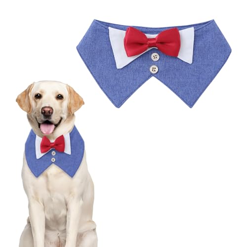 Yoolhamy Hunde Smoking Bandana, Fliege für Hunde Hochzeit, Haustier Dreieck Schal, Formale Hochzeit Party Hundehalstuch, Verstellbar Krawatte Haustier Anzug Fliege Bandana für Geburtstag Weihnachten Yoolhamy Hunde Smoking Bandana, Fliege für Hunde Hochzeit, Haustier Dreieck Schal, Formale Hochzeit Party Hundehalstuch, Verstellbar Krawatte Haustier Anzug Fliege Bandana für Geburtstag Weihnachten von Yoolhamy