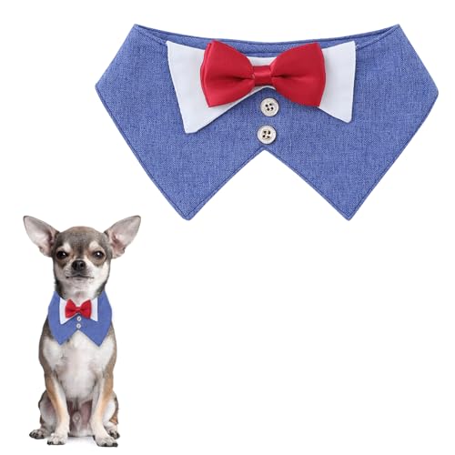 Yoolhamy Hunde Smoking Bandana, Fliege für Hunde Hochzeit, Haustier Dreieck Schal, Formale Hochzeit Party Hundehalstuch, Verstellbar Krawatte Haustier Anzug Fliege Bandana für Geburtstag Weihnachten Yoolhamy Hunde Smoking Bandana, Fliege für Hunde Hochzeit, Haustier Dreieck Schal, Formale Hochzeit Party Hundehalstuch, Verstellbar Krawatte Haustier Anzug Fliege Bandana für Geburtstag Weihnachten von Yoolhamy