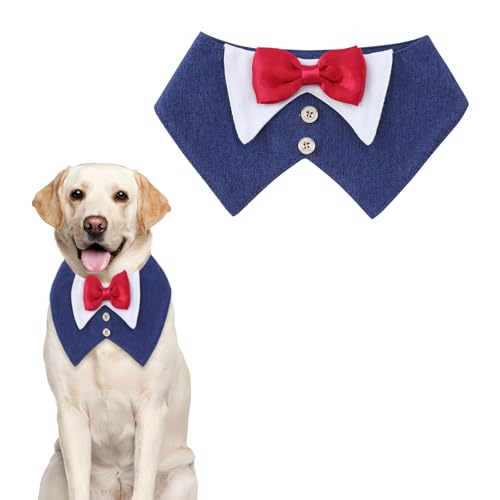 Yoolhamy Hunde Smoking Bandana, Fliege für Hunde Hochzeit, Haustier Dreieck Schal, Formale Hochzeit Party Hundehalstuch, Verstellbar Krawatte Haustier Anzug Fliege Bandana für Geburtstag Weihnachten Yoolhamy Hunde Smoking Bandana, Fliege für Hunde Hochzeit, Haustier Dreieck Schal, Formale Hochzeit Party Hundehalstuch, Verstellbar Krawatte Haustier Anzug Fliege Bandana für Geburtstag Weihnachten von Yoolhamy
