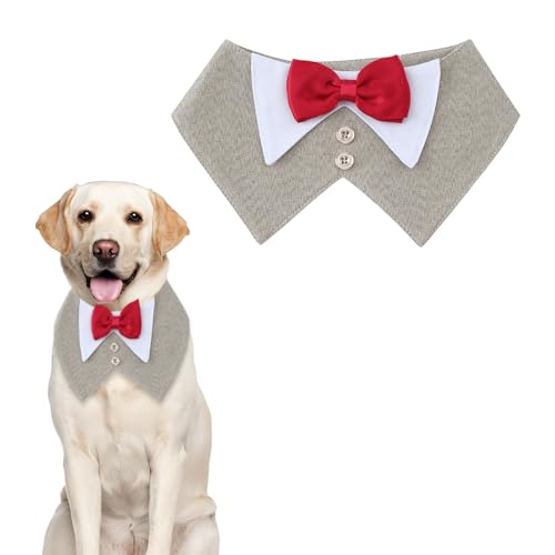 Yoolhamy Hunde Smoking Bandana, Fliege für Hunde Hochzeit, Haustier Dreieck Schal, Formale Hochzeit Party Hundehalstuch, Verstellbar Krawatte Haustier Anzug Fliege Bandana für Geburtstag Weihnachten Yoolhamy Hunde Smoking Bandana, Fliege für Hunde Hochzeit, Haustier Dreieck Schal, Formale Hochzeit Party Hundehalstuch, Verstellbar Krawatte Haustier Anzug Fliege Bandana für Geburtstag Weihnachten von Yoolhamy