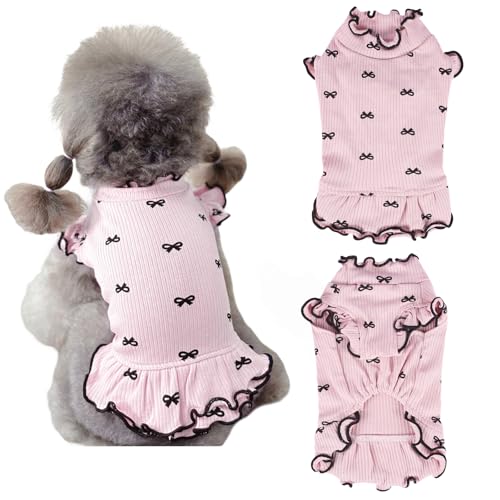 Yoolhamy Hundekleidung für kleine Hunde, Chihuahua Kleidung, Hunde Shirt Dünn Frühling, Sommer, T-Shirts, Rüschen, atmungsaktives Kleid für Shih Tzu Yorkshire, Welpen, Mädchen, Haustiere Yoolhamy Hundekleidung für kleine Hunde, Chihuahua Kleidung, Hunde Shirt Dünn Frühling, Sommer, T-Shirts, Rüschen, atmungsaktives Kleid für Shih Tzu Yorkshire, Welpen, Mädchen, Haustiere von Yoolhamy