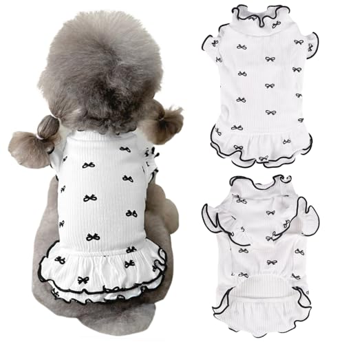Yoolhamy Hundekleidung für kleine Hunde, Chihuahua Kleidung, Hunde Shirt Dünn Frühling, Sommer, T-Shirts, Rüschen, atmungsaktives Kleid für Shih Tzu Yorkshire, Welpen, Mädchen, Haustiere Yoolhamy Hundekleidung für kleine Hunde, Chihuahua Kleidung, Hunde Shirt Dünn Frühling, Sommer, T-Shirts, Rüschen, atmungsaktives Kleid für Shih Tzu Yorkshire, Welpen, Mädchen, Haustiere von Yoolhamy