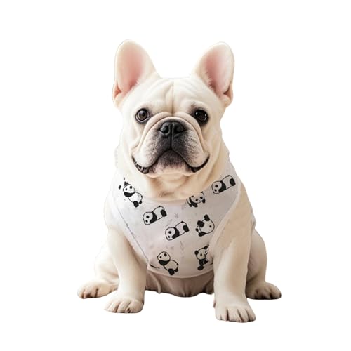 Yoolhamy Hundekleidung für kleine Hunde, Chihuahua-T-Shirt, Sommer, Herbst, Panda-Druck, dehnbare Outfits, Pullover für Pudel, Schnauzer, Shih Tzu, Yorkie (schwarzes T-Shirt, M) von Yoolhamy