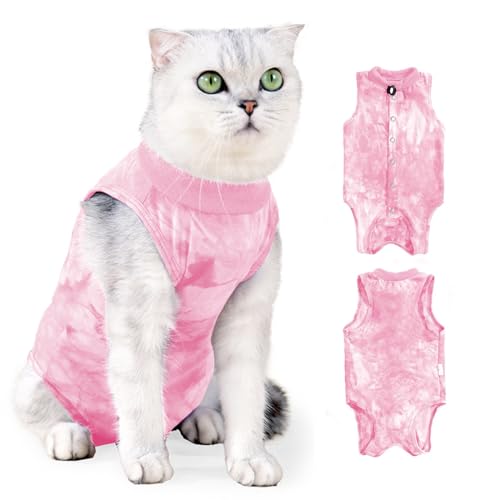 Yoolhamy Professioneller Genesungsanzug für Katzen, Body für Operation und Kastration, E-Halsband-Alternative, Anti-Leck-Wunde für Bauchwunden von Yoolhamy