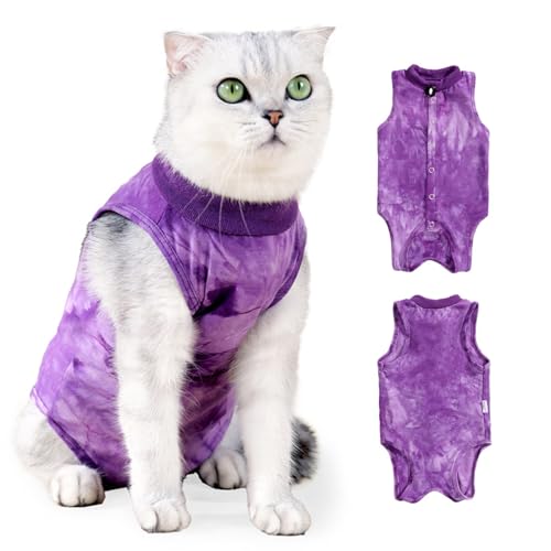 Yoolhamy Katzenbody Nach op Professioneller Genesungsanzug für Katzen, Katzen Body für Katzen Operation Kastration, E-Halsband-Alternative für Katze Anti-Leck-Wunde für Bauchwunden Yoolhamy Katzenbody Nach op Professioneller Genesungsanzug für Katzen, Katzen Body für Katzen Operation Kastration, E-Halsband-Alternative für Katze Anti-Leck-Wunde für Bauchwunden von Yoolhamy