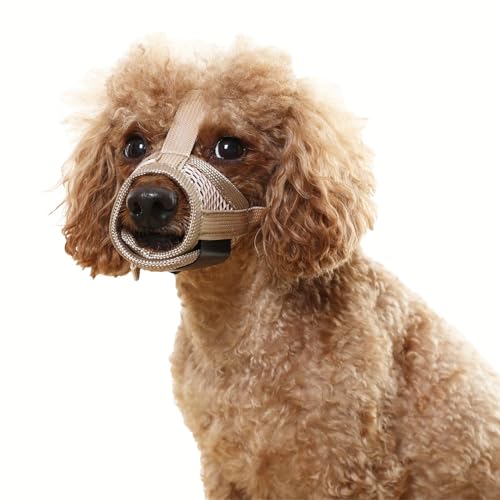 Yoolhamy Maulkorb Mittlere Hunde, Kleine Große Verstellbarer Dog Muzzle, Atmungsaktive Haustier Maske Hundetraining, for Labrador Chihuahua Anti Giftköder Maulkorb von Yoolhamy