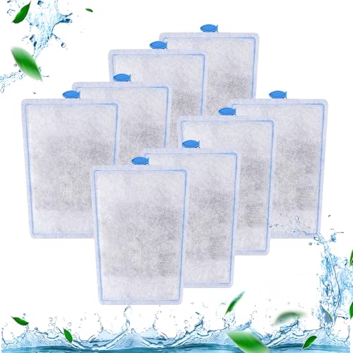 Yoolight 8 Stück Filterpads für EasyCrystal Filter Pack 250/300, Filterpads für EasyCrystal Innenfilter,Filtermaterial mit Aktivkohle ﻿ ﻿ von Yoolight