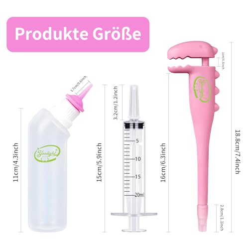 Yoolight Pet Pill Shooter, Pille Plunger Spender mit 20ml Spritzen und Stillflasche Feeder für Katzen, Hunde und Kleintiere (Pink) von Yoolight