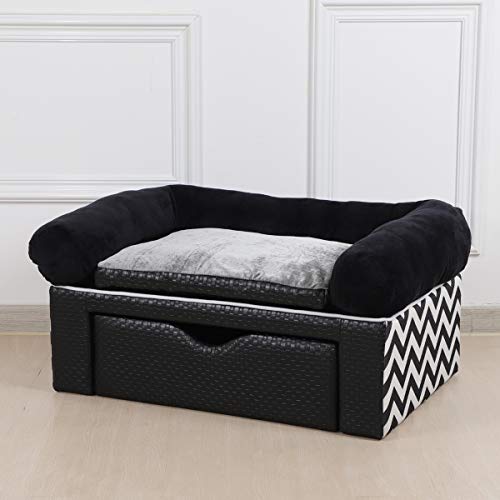Yoonnie room Bett für Hunde, Haustier-Sofa mit Stauraum, Funktionelles und abriebfestes PVC und Polyestergewebe für mittelgroße Hunde von Yoonnie room