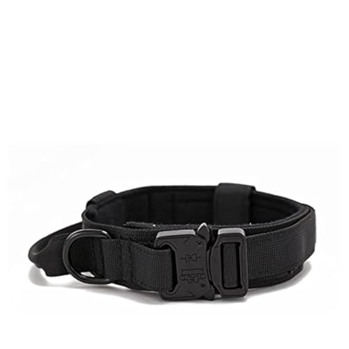 YoothBro Puppy 2,5 cm Taktisches Hundehalsband, K9 Militär-Nylonhalsband mit robuster Metallschnalle für mittelgroße und große Hunde, Schwarz, S YoothBro Puppy 2,5 cm Taktisches Hundehalsband, K9 Militär-Nylonhalsband mit robuster Metallschnalle für mittelgroße und große Hunde, Schwarz, S von YoothBro