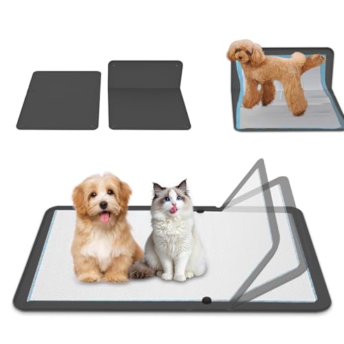 Silikon-Hunde-Urinierunterlage mit Saugnäpfen, verstellbare Höhe, auslaufsichere Trainingsmatte, rutschfeste Haustiertoilette für Einweg-/waschbare Pads, 88,9 x 65 cm, Boden- und Wandschutz (faltbar Silikon-Hunde-Urinierunterlage mit Saugnäpfen, verstellbare Höhe, auslaufsichere Trainingsmatte, rutschfeste Haustiertoilette für Einweg-/waschbare Pads, 88,9 x 65 cm, Boden- und Wandschutz (faltbar von YoouDamy