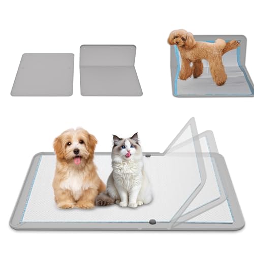 Silikon-Hunde-Urinierunterlage mit Saugnäpfen, verstellbare Höhe, auslaufsichere Welpen-Trainingsmatte, rutschfeste Haustiertoilette für Einweg-/waschbare Einwegarlagen, 88,9 x 65 cm, Boden- und Silikon-Hunde-Urinierunterlage mit Saugnäpfen, verstellbare Höhe, auslaufsichere Welpen-Trainingsmatte, rutschfeste Haustiertoilette für Einweg-/waschbare Einwegarlagen, 88,9 x 65 cm, Boden- und von YoouDamy