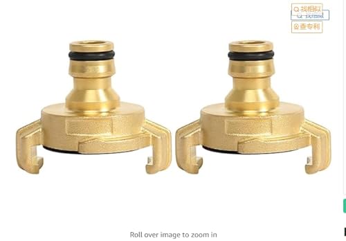 2 Stück Gartenschlauch Schnellkupplungen, Schnellkupplung mit 1/2 Zoll Kompatibel Ausführung Messing System für Klauenkupplung Verbinder Wasserhahn Schlauchverbinder Aussengewinde Schlauchanschluss von Yooyan