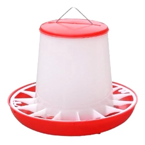 Yopeissn 12 Kg Hühnertränke, Kunststoff-Futtereimer, Trinkkessel, Futterbecher, Nutztiere, Geflügelzuchtwerkzeug von Yopeissn