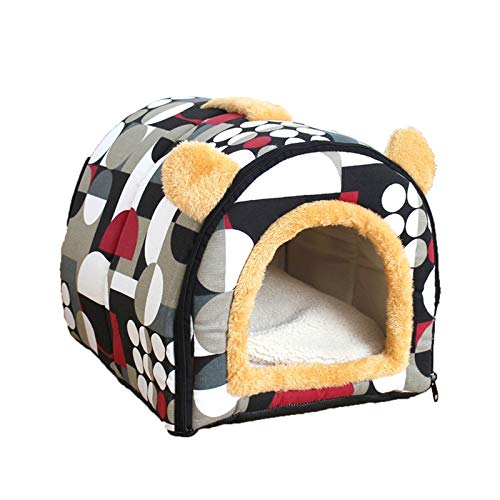 Yopeissn 17-Abnehmbare und Waschbare Folding Geometrisches Muster Kitten Pet Kennel Portable Travel Basket Bag Geeignet für Haustiere Um 6 Kg von Yopeissn