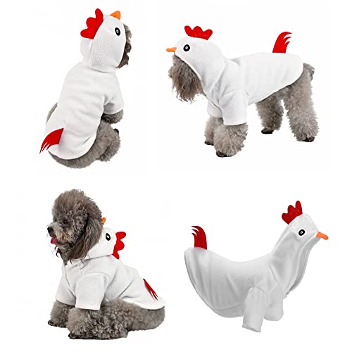 Yoption Hund Katze Huhn Kostüme, Haustier Halloween Weihnachten Thanksgiving Cosplay Kleid Hoodie Lustige Outfits Kleidung für Welpen Hunde (XL) von Yoption