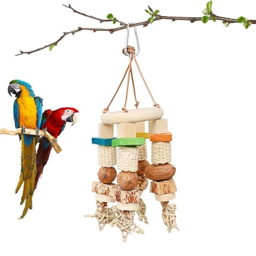 Yorajuy Conure Toys Kauspielzeug aus für Papageien, Vogelkäfigspielzeug für kleine mittelgroße Papageien, Sittiche, Wellensittiche, Sittiche, Nymphensittiche und Unzertrennliche von Yorajuy