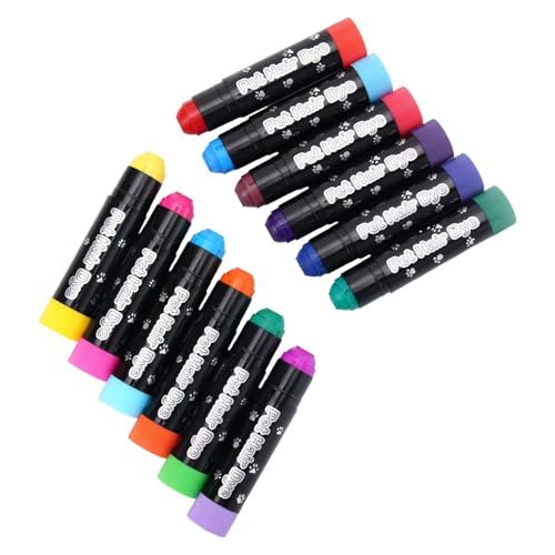 Yorajuy Hair Chalk 12 Farben Hundehaarfärbemittel, Hundepflege Kreide, Temporäre Tierhaarfärbestifte, Sichere Waschbare Haarkreide Für Halloween Karneval Haustier Haarfärbe Set Hundestift Yorajuy Hair Chalk 12 Farben Hundehaarfärbemittel, Hundepflege Kreide, Temporäre Tierhaarfärbestifte, Sichere Waschbare Haarkreide Für Halloween Karneval Haustier Haarfärbe Set Hundestift von Yorajuy