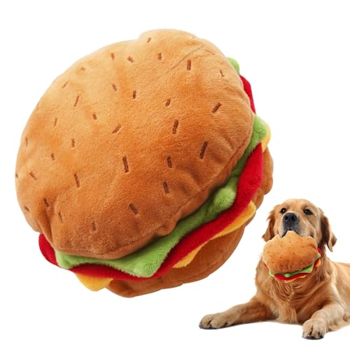 Yorajuy Hamburger Schinken Quietschendes Hundespielzeug, Quietschendes Interaktives Haustier-Plüschtier, Lebensmittelthema Plüsch-Sound, Elektronisches Hundespielzeug, Quietschspielzeug Klein für Yorajuy Hamburger Schinken Quietschendes Hundespielzeug, Quietschendes Interaktives Haustier-Plüschtier, Lebensmittelthema Plüsch-Sound, Elektronisches Hundespielzeug, Quietschspielzeug Klein für von Yorajuy
