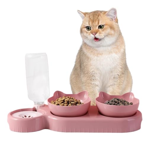 Yorajuy Katze Futternapf Und Wassernapf Set, Katzen Futternapf, Für Haustiere, Futternapf Und Wassernapf Für Katzen Und Kleine Hunde Yorajuy Katze Futternapf Und Wassernapf Set, Katzen Futternapf, Für Haustiere, Futternapf Und Wassernapf Für Katzen Und Kleine Hunde von Yorajuy