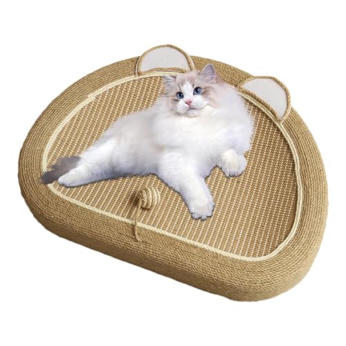 Yorajuy Katzenkratzlounge, Katzenkratzbett, Mausförmige Sisal-Katzenkratzschüssel mit Ballspielzeug, Katzenbett für Couch, Teppiche, Sofas, Trainingsspielzeug für Hauskatzen und Kätzchen, Möbelschutz Yorajuy Katzenkratzlounge, Katzenkratzbett, Mausförmige Sisal-Katzenkratzschüssel mit Ballspielzeug, Katzenbett für Couch, Teppiche, Sofas, Trainingsspielzeug für Hauskatzen und Kätzchen, Möbelschutz von Yorajuy