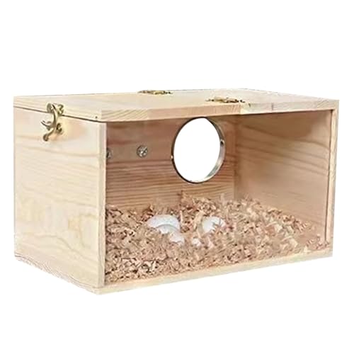 Yorajuy Papageien-Zuchtbox aus Holz, Vogel-Zuchtbox | Vogelkäfighaus | Papageien-Zuchtbox aus Holz, Vogelnisthaus, Sittich-Zuchtbox für Papageien, Sittiche, Wellensittiche von Yorajuy