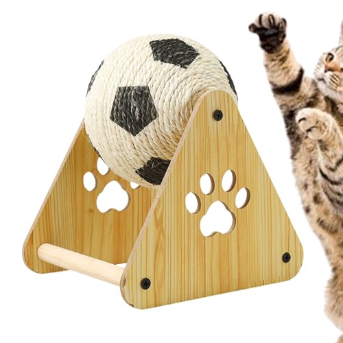 Yorajuy Sisal-Kratzer – Sisalball, Katzenkratzspielzeug mit Holzsockel, kugelförmige Nagelfeile, Kratzer, Bereicherung, Übung, Fußball, Haustierbedarf für kleine und mittelgroße Rassen Yorajuy Sisal-Kratzer – Sisalball, Katzenkratzspielzeug mit Holzsockel, kugelförmige Nagelfeile, Kratzer, Bereicherung, Übung, Fußball, Haustierbedarf für kleine und mittelgroße Rassen von Yorajuy
