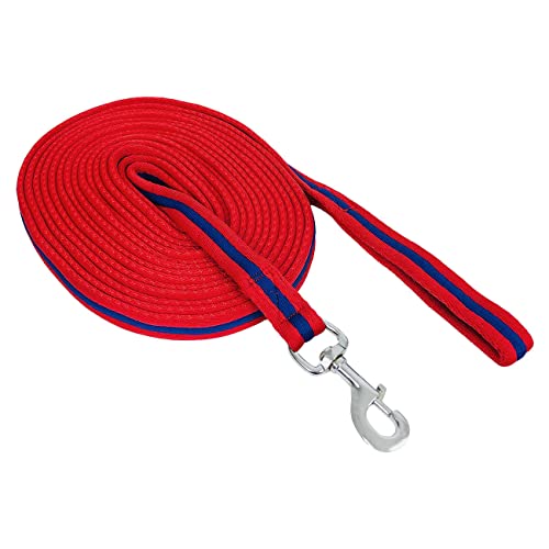 York Longe Longierleine für Pferde Softlonge Pferdelonge für Reitsport 8,5m (rot-blau) von York