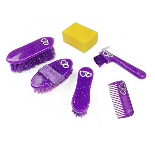 York Putzset Sweety Pferdeputzset mit Tasche (Violet) von York
