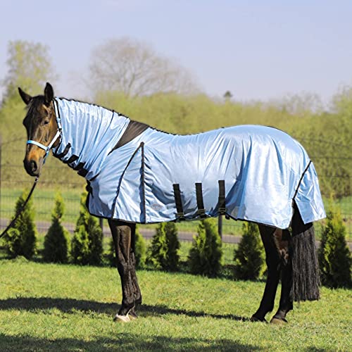 Fliegendecke York blau mit Halsteil (115 cm) von York