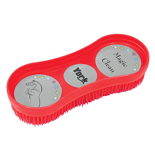 York Bürste Magic Clean Pferdebürste Putzbürste (Rot) von inoin