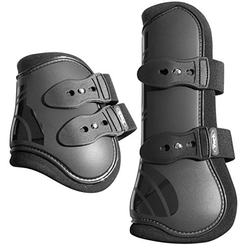 York Gamaschen und Streichkappen 4er Set Vena Hartschallengamschen Knopfverschluss (Full, schwarz) von York