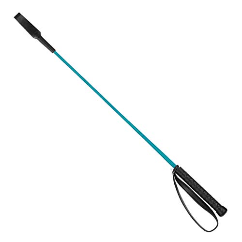 York Gerte Reitgerte mit Klatsche Kunststoffgerte 65cm Springgerte Springstock (türkis) von York