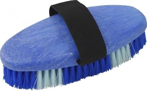 York Kardätsche Happy Striegel Fellglanzbürste für Pferde (Blau) von York