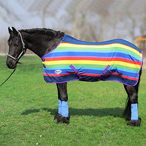 York Polarfleecedecke Abschwitzdecke Fleecedecke Pferdedecke Rainbow (115 cm) von York