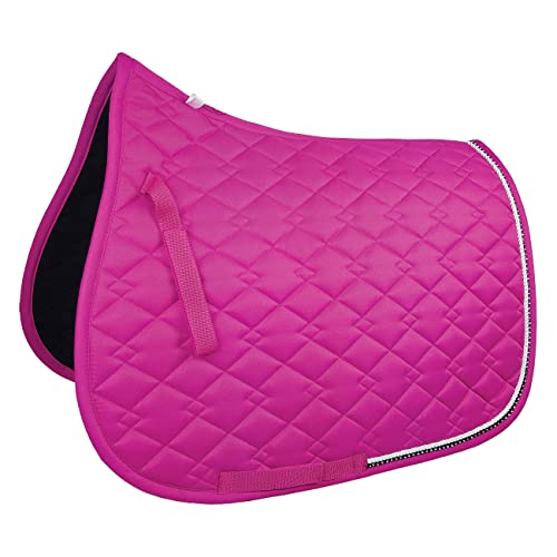 York Schabracke Avril Vielseitigkeitsschabracke Sattelpad Pferdeschabracke (Rose Violet) von York