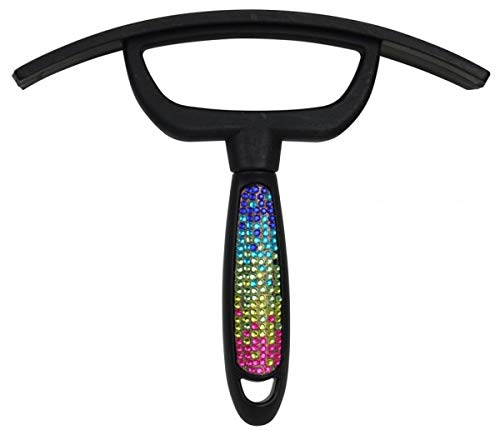 York Schweissmesser Rainbow mit Diamantkristallen Schweißabzieher Pferdepflege von York