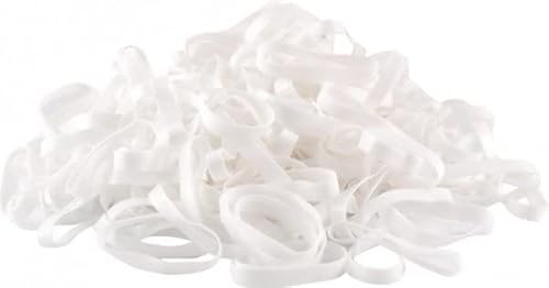 York Silikon Mähnengummis Gummis für Mähne breite Gummis elastische Bänder (weiß) von York