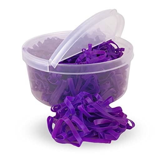 York Silikon Mähnengummis Gummis für Mähne breite Gummis elastische Bänder mit Box (violett) von York