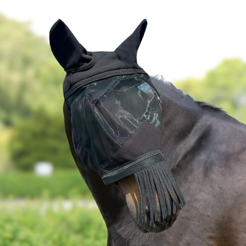 York Syntia Fliegenmaske 3-in-1 mit Ohren- und Nasenschutz (Warmblut (Full)) von York