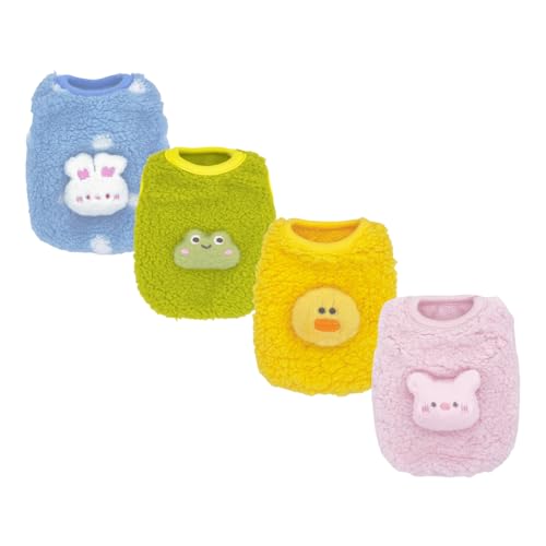 YorkieGogo kleine Haustierkleidung, Regenbogenfarben, perfekt für Teetassen, kleine Katzen, Frettchen und Erdmännchen, Herbst- und Winter-Stil, 4er-Pack (Bonbonfarbe, XXS (Weniger als 0,7 kg)) YorkieGogo kleine Haustierkleidung, Regenbogenfarben, perfekt für Teetassen, kleine Katzen, Frettchen und Erdmännchen, Herbst- und Winter-Stil, 4er-Pack (Bonbonfarbe, XXS (Weniger als 0,7 kg)) von YorkieGogo