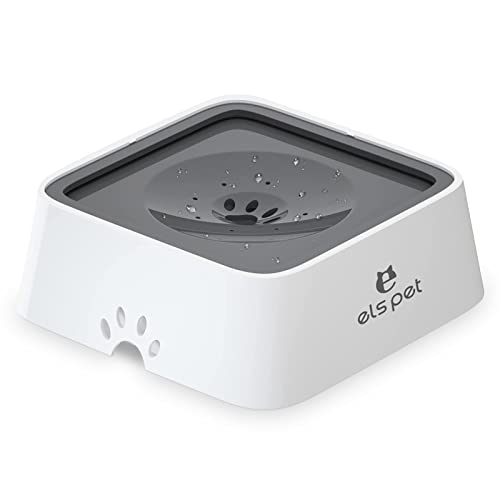 Auslaufsicherer Wassernapf für Hunde, Dog Water Bowl Dispenser, Spritzwasserfrei, Automatische Hundenapf Fahrzeug mit Schwimmender Schüssel Langsame Wasserschale für Hunde Katzen Haustiere von Yosoo