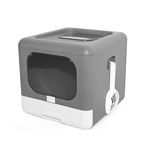 Yosoo Health Gear Tragbare Faltbare Katzenstreukasten Große, Vollständig Geschlossene Töpfchen -Toiletten -Toiletten -Eingangs -Top -Ausgangshaus mit Schubladen -Tablett -Geruchsschutz Haustier von Yosoo Health Gear