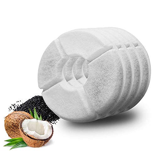 YHG Ersatzfilter für Katzenwasserbrunnen 4 Stück, Katzenwasserbrunnen Filter für Blumenbrunnen Haustier-Wasserbrunnen Ersatzfilter 12,7 cm Durchmesser mehr Aktivkohlefilter YHG Ersatzfilter für Katzenwasserbrunnen 4 Stück, Katzenwasserbrunnen Filter für Blumenbrunnen Haustier-Wasserbrunnen Ersatzfilter 12,7 cm Durchmesser mehr Aktivkohlefilter von Yosoo Health Gear